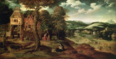 The Rest on the Flight into Egypt by Joachim Patinir